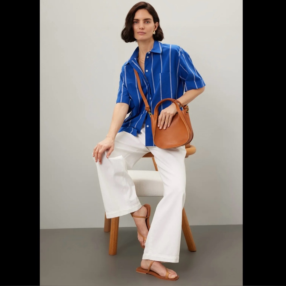Madewell Sydney Satchel Crossbody Leather Bag Burnished Caramel - Picture 6 of 9